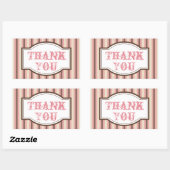 Vintag Candy Strip Danke Stickers (Blatt)