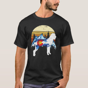 Vintag Cane Corso Dog Colorado Flag Sunset Retro T-Shirt