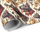 Vintag Cane Corso Illustration Geschenkpapier (Rolleneckpunkt)