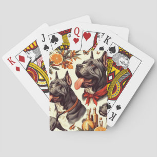 Vintag Cane Corso Illustration Spielkarten