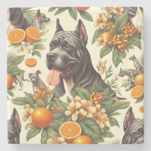Vintag Cane Corso Seamless Steinuntersetzer