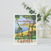 Vintag Cannes Cote D'azur Postkarte (Stehend Vorderseite)