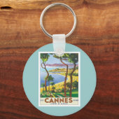 Vintag Cannes Cote D'azur Schlüsselanhänger (Vorderseite)
