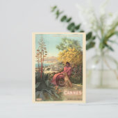 Vintag Cannes Frankreich Riviera Postkarte (Stehend Vorderseite)