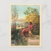 Vintag Cannes Frankreich Riviera Postkarte (Vorderseite)