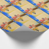 Vintag Cannes French Travel Geschenkpapier (Ecke)