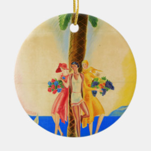 Vintag Cannes French Travel Keramikornament