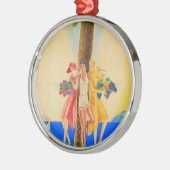 Vintag Cannes French Travel Ornament Aus Metall (Links)