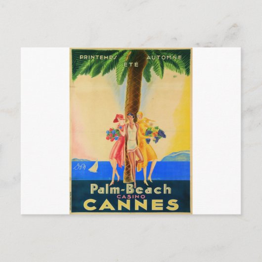 Vintag Cannes French Travel Postkarte (Vorderseite)
