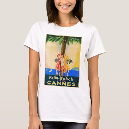Vintag Cannes French Travel T-Shirt (Vorderseite)