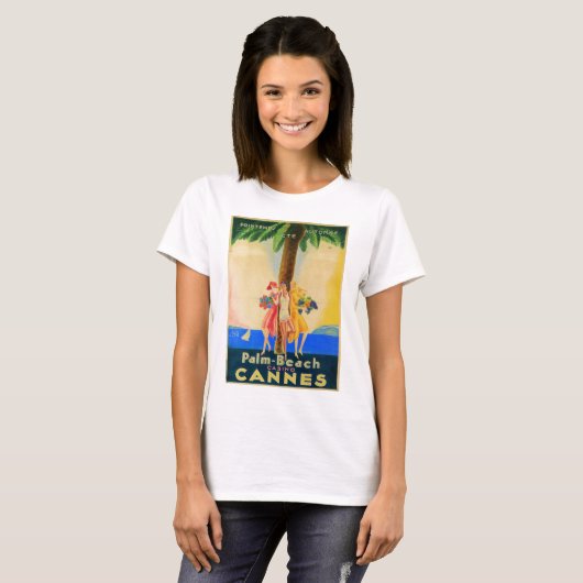Vintag Cannes French Travel T-Shirt (Vorne ganz)
