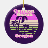 Vintag Cannon Beach Oregon Keramik Ornament (Hinten)