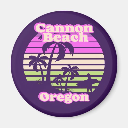 Vintag Cannon Beach Oregon Magnet (Vorne)