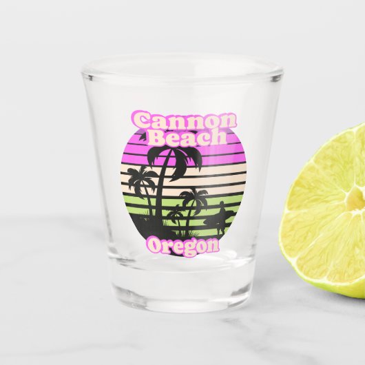 Vintag Cannon Beach Oregon Schnapsglas (Vorderseite)