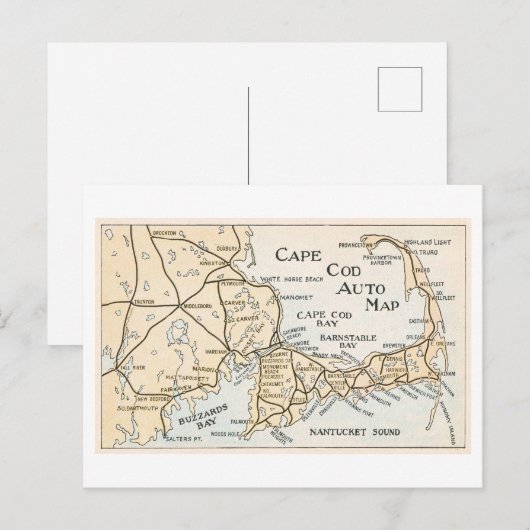 Vintag Cape Cod Auto Karte (Vorne/Hinten)