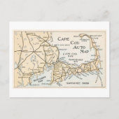 Vintag Cape Cod Auto Karte (Vorderseite)