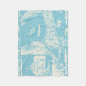 Vintag Cape Cod Map Fleecedecke (Vorderseite)