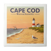 Vintag Cape Cod Massachusetts Fliese (Vorderseite)