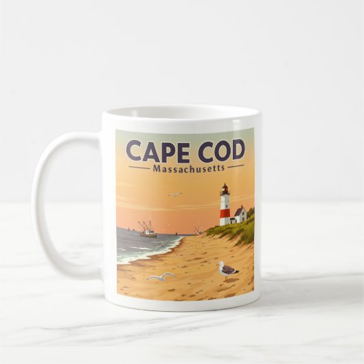 Vintag Cape Cod Massachusetts Kaffeetasse (Links)
