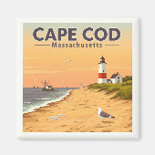 Vintag Cape Cod Massachusetts Magnet (Vorne)