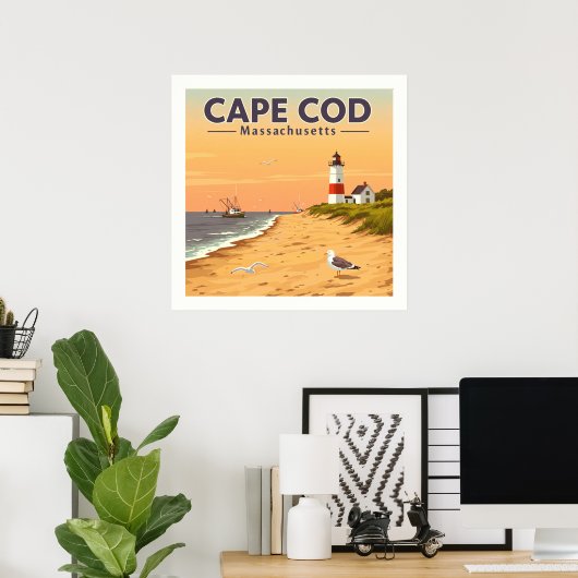 Vintag Cape Cod Massachusetts Poster (Heimbüro)