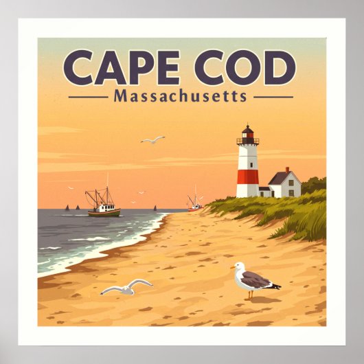Vintag Cape Cod Massachusetts Poster (Vorne)