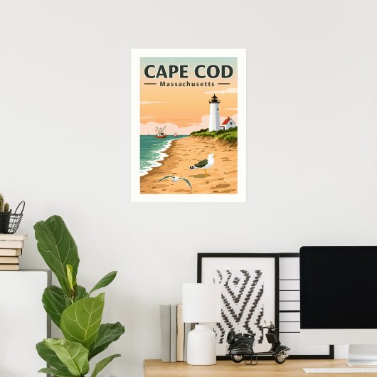 Vintag Cape Cod Massachusetts Poster (Heimbüro)