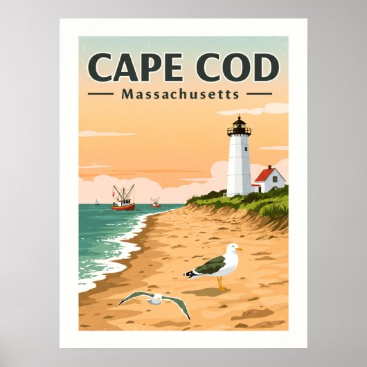 Vintag Cape Cod Massachusetts Poster (Vorne)