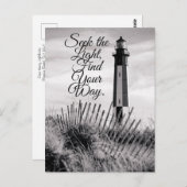 Vintag Cape Henry Lighthouse Postkarte (Vorne/Hinten)