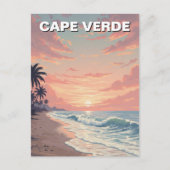 Vintag Cape Verde Sunset Postkarte (Vorderseite)