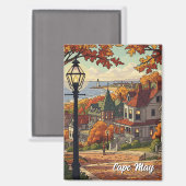 Vintag CapMay New Jersey Travel Magnet (Vorderseite/Rückseite)