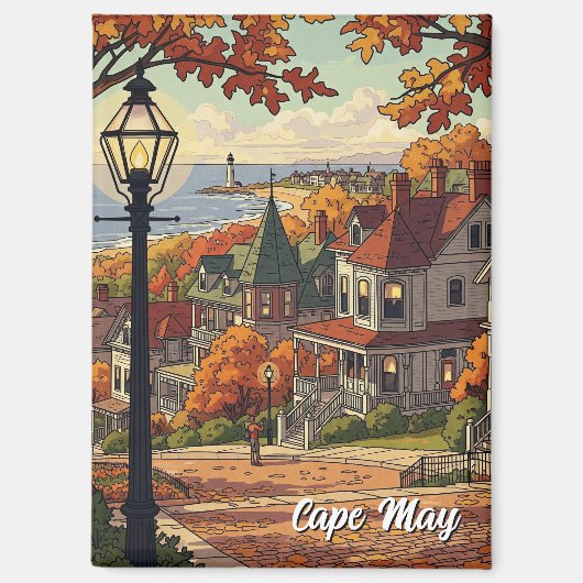 Vintag CapMay New Jersey Travel Magnet (Vorderseite)