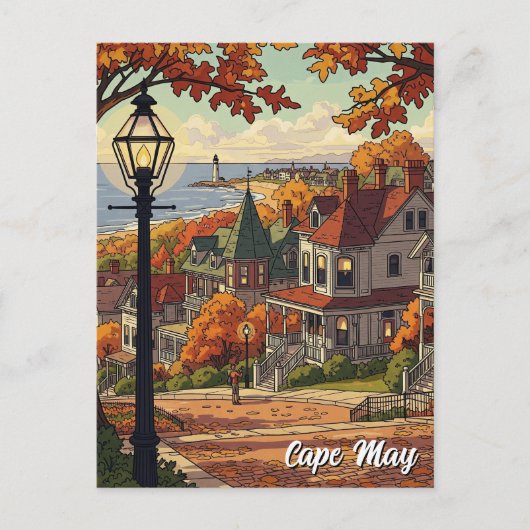 Vintag CapMay New Jersey Travel Postkarte (Vorderseite)