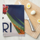 Vintag Capri Italien Reisen Küchentuch (Viertel Falte)