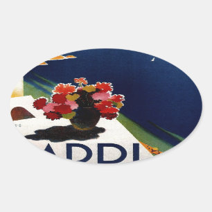 Vintag Capri Italien Reisen Ovaler Aufkleber