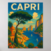 Vintag Capri Italien Reisen Poster (Vorne)