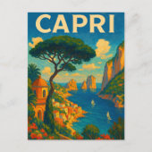 Vintag Capri Italien Reisen Postkarte (Vorderseite)