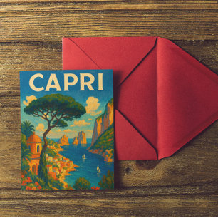 Vintag Capri Italien Reisen Postkarte