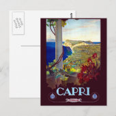 Vintag Capri Italien Reisen Postkarte (Vorne/Hinten)