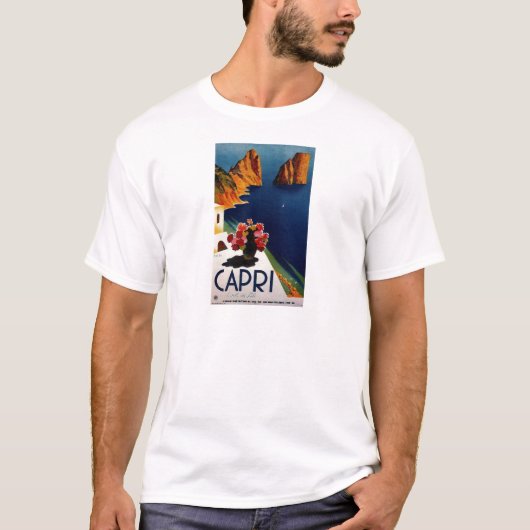 Vintag Capri Italien Reisen T-Shirt (Vorderseite)