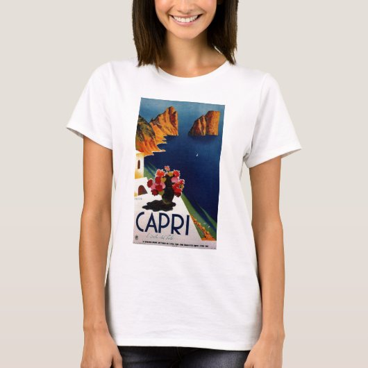 Vintag Capri Italien Reisen T-Shirt (Vorderseite)