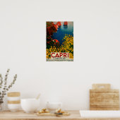 Vintag Capri L'Isola del Sole Italia Poster (Küche)