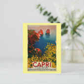 Vintag Capri L'Isola del Sole Italien Postkarte (Stehend Vorderseite)