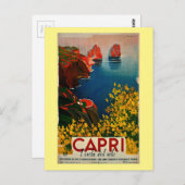 Vintag Capri L'Isola del Sole Italien Postkarte (Vorne/Hinten)