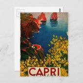 Vintag Capri L'Isola del Sole Italien Postkarte (Vorne/Hinten)