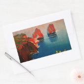 Vintag Capri L'Isola del Sole Italien Rechteckiger Aufkleber (Umschlag)