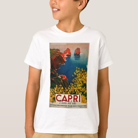 Vintag Capri L'Isola del Sole Italien T-Shirt (Vorderseite)