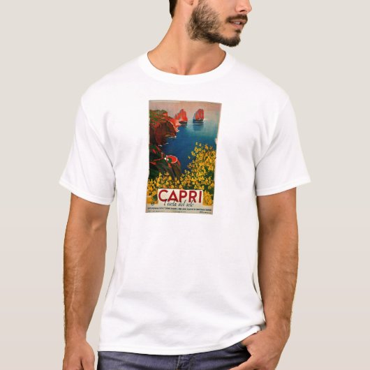 Vintag Capri L'Isola del Sole Italien T-Shirt (Vorderseite)