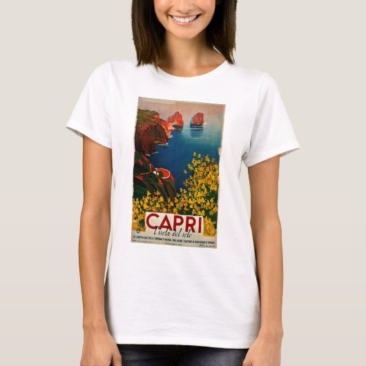 Vintag Capri L'Isola del Sole Italien T-Shirt (Vorderseite)