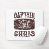 Vintag Captain Chris Personalisiert Pirate Pontoon Mousepad (Mit Mouse)